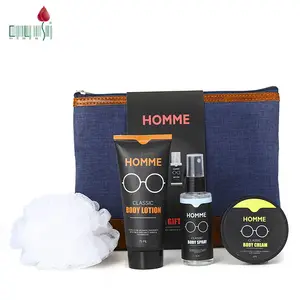 Promocional de aerosol hidratante natural de los hombres cuerpo puro baño regalo de cuidado de la piel <span class=keywords><strong>spa</strong></span> con baño puff - Product Image 1