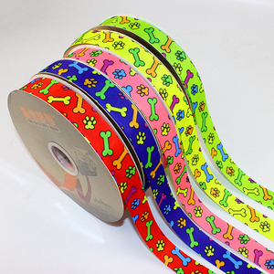 Tùy chỉnh 1 inch 2.5cm con chó XƯƠNG Thiết kế thăng hoa truyền nhiệt in ấn Grosgrain <span class=keywords><strong>Ribbon</strong></span> - Product Image 2
