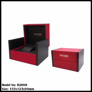luxury men's 2026 leather pattern metal plate <b>stitching</b> <b>watch</b> box - Product Image 1