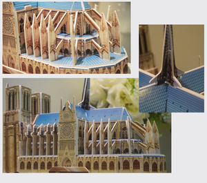 Nổi Tiếng Thế Giới Xây Dựng Notre Dame De <span class=keywords><strong>Paris</strong></span> Mô Hình <span class=keywords><strong>3d</strong></span> Eps Câu Đố - Product Image 5