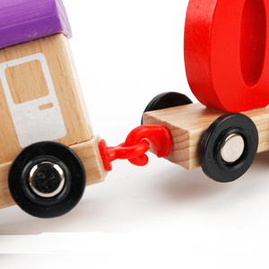 Numérique Jouet de Train En Bois Nombre Chiffres Modélisme Ferroviaire - Product Image 5