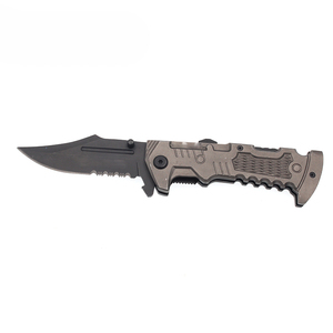 <span class=keywords><strong>2021</strong></span> nouveau Style vente chaude en acier inoxydable pliant Camping couteau survie en plein air sauvetage couteau de poche lame en aluminium OEM EDC utilisation - Product Image 2