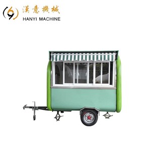 Rimorchio Alimentare Rotondo Trainabile con Costruzione in Fibra di Vetro, Design Compatto per Venditori Ambulanti Urbani di Caramelle e Patatine - Product Image 3