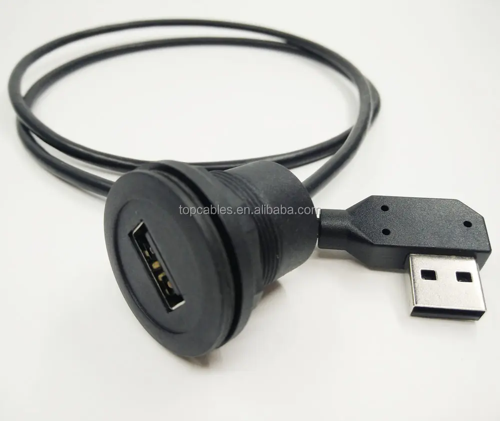Junsun — câbles USB 2.0 étanches pour montage sur panneau, haute qualité, pour voiture et camion, auto