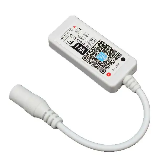 DC12-28V Mini Wifi RGB/Strip RGBW Controller Musik Controller dengan Amazon Alexa Google Home Telepon WIFI Controller untuk Strip cahaya