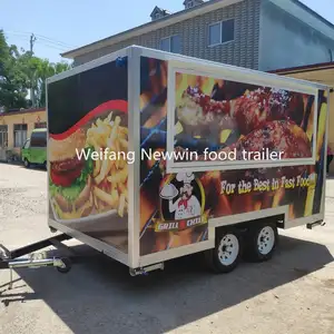 Quiosco de China, carrito de pizza de comida móvil, remolque de caravana, camión de comida rápida a la venta, equipo de remolque de comida rápida personalizado