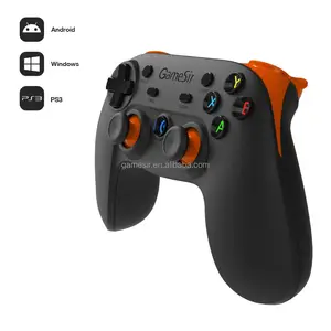Controle usb laranja para jogos, com pulseira, para pc, controle para jogos, com vibração, com usb, para controle