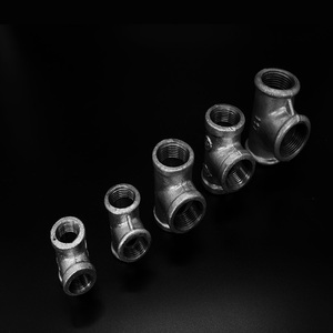 Hot dip galvanized pipe fitting malleable casting iron GI pipe plumbing materials elbow tee socket coupling fittings