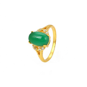 Anillo de Boda de Oro de Arabia Saudita con <span class=keywords><strong>Piedras</strong></span> <span class=keywords><strong>Preciosas</strong></span> de Joyería Xuping - Product Image 1