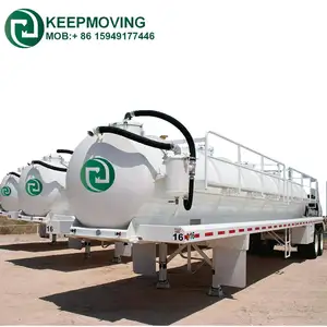 Twin-axle 20000 Litres Vacuum Sewage Suction Semi Trailer