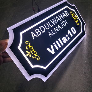 ป้ายทะเบียนห้องสแตนเลสไทเทเนี่ยมสีดำตัวเลข<span class=keywords><strong>ห้อง</strong></span>อะคริลิคความสว่างสูงไฟ LED หมาย<span class=keywords><strong>เลข</strong></span>ประตูโรงแรมเลขประตู - Product Image 2