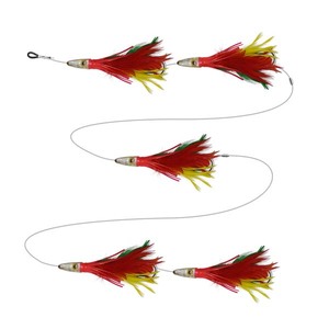 Pêche au large, balle teaser calmar leurres eau salée pêche à la traîne plumes gabarits entièrement gréé barre d'écartement - Product Image 3