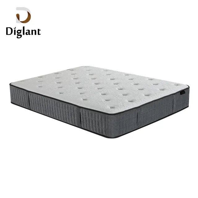 D19 Diglant Gel Memory Fabric Foldable King Size Pocket Spring Natural Latex Foam Hotel Malaysia Latex mattress