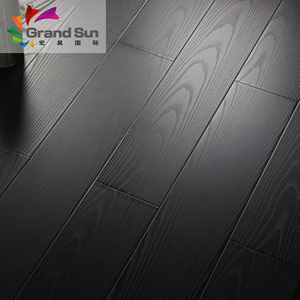 Revêtement de sol <span class=keywords><strong>stratifié</strong></span> <span class=keywords><strong>noir</strong></span> en forme de grain de bois, solide et naturel - Product Image 4