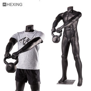 Maniquí deportivo <span class=keywords><strong>para</strong></span> hombre, pantalla de <span class=keywords><strong>ropa</strong></span> de talla grande, usado, color negro - Product Image 6