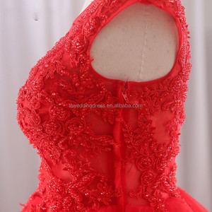 RSM66208 manga Casquillo rojo del cordón appliqued <span class=keywords><strong>capas</strong></span> falda minitwo tonos vestidos de coctel mujer corta vestidos poco vestid - Product Image 4