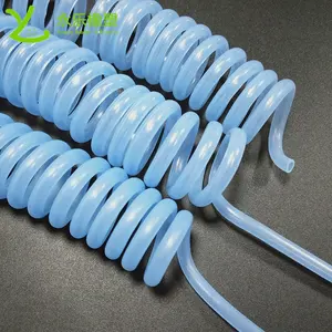 Заводская поставка, спиральные трубки, силиконовый синий медицинский спиральный шланг, силиконовый спиральный шланг для медицинского использования