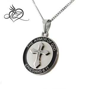 Giáp Của Thiên Chúa Ê-phê-sô 6:11 Vòng Cổ Với Giáp Đen Của Mặt Dây Chuyền Tôn Giáo - Product Image 1