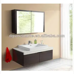 buena mano de obra de madera contrachapada espejo de cuarto de baño de la vanidad directa de guan dong de fábrica