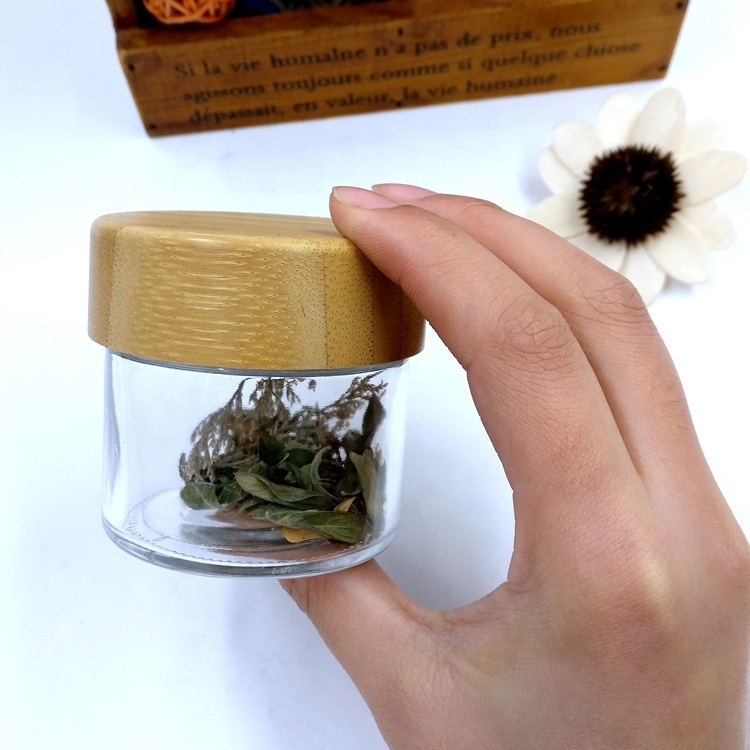CBD flowers use 90ml child resistant packaging 3oz airtight bottle container 4oz empty child safety glass jar with bamboo caps