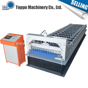 Gran material <span class=keywords><strong>de</strong></span> diversos <span class=keywords><strong>tipos</strong></span> <span class=keywords><strong>de</strong></span> metal corrugado paso teja que hace la máquina - Product Image 1