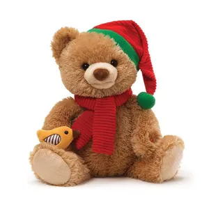 圣诞帽围巾毛绒玩具圣诞玩具熊