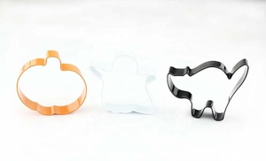 Set <span class=keywords><strong>di</strong></span> 3 stampini per biscotti <span class=keywords><strong>Halloween</strong></span>, stampini per biscotti in acciaio inossidabile colorato in 3 forme diverse - Product Image 3