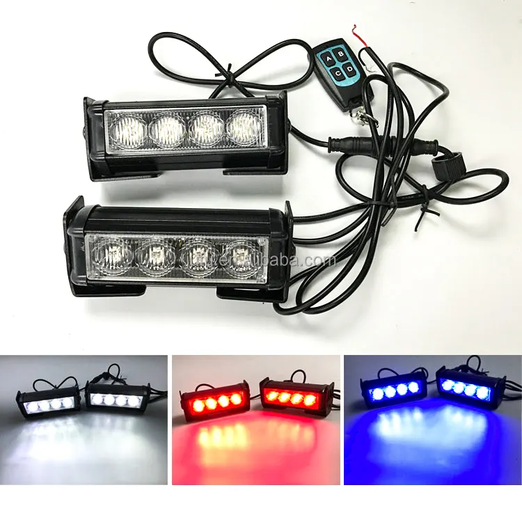 6インチ12V8LED17フラッシュパターンワイヤレスリモコン3色LED警告灯