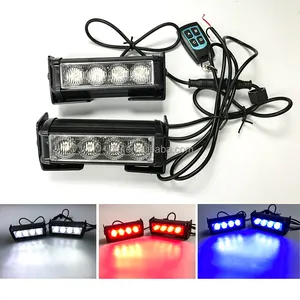 Voyant d'avertissement LED tricolore sans fil, 12V, 8LED, 17 modèles de flash, télécommandé, 6 pouces