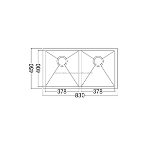 <span class=keywords><strong>1602R</strong></span> fregadero hecho a mano / fregadero de cocina de acero inoxidable - Product Image 2