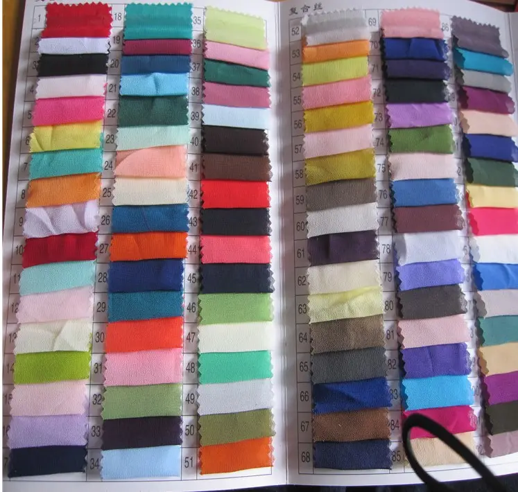 In Stock Polyester Fabric Color Card Book