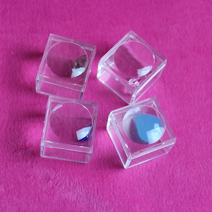 Boîte de loupe en acrylique miniature de 1x1x1 pouce, boîtes de loupe en plastique transparentes de petite taille avec loupe pour spécimens minéraux - Product Image 1