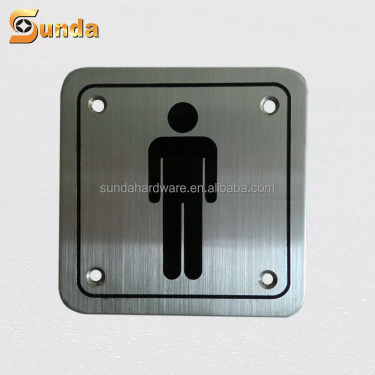 Нажимная табличка из нержавеющей стали на дверь