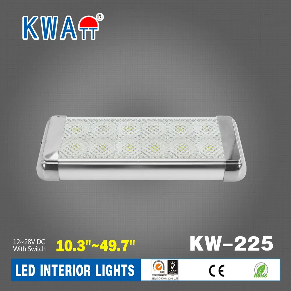 Factory Modern High Quality Newest 12-24V Rectangle Vehicle車12個LED Interior LightsためCarS、Cabin、RV With CE RoHS