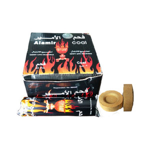 Carbón de alambre dorado personalizable para shisha e incienso, 33mm - Product Image 1
