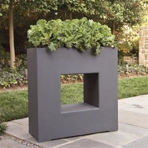 Fioriera Moderna Quadrata in Fibra di Vetro con Design Semplice e Traforato, Vaso <span class=keywords><strong>da</strong></span> Esterno per Casa e <span class=keywords><strong>Giardino</strong></span> a Prezzo Conveniente - Product Image 1