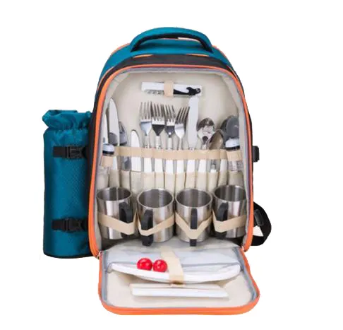 Picnic Bag Set Backpack Style Durable Picnic Cooler Set 30can cooler bag bbq grill cooler bag