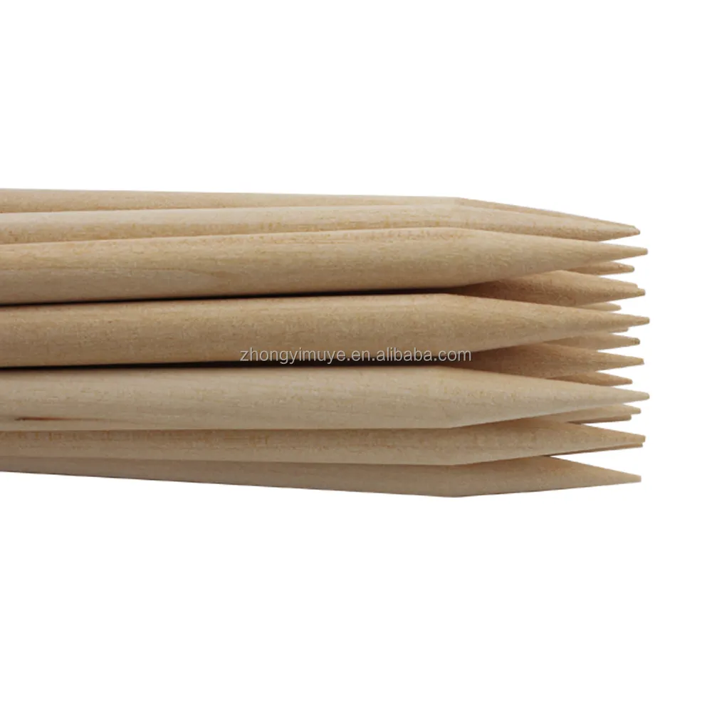 Круглые деревянные палочки для барбекю из березового дерева