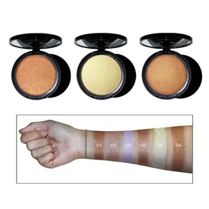 6 colors private label beauty illuminator pressed highlight makeup waterproof bronzer highlighter makeup