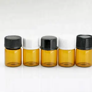 Venta al por mayor y venta al personalizado pequeño 2 ml frasco de vidrio para el embalaje de aceite esencial