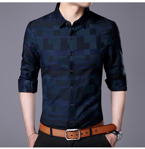 Camicia Primaverile da Uomo con Bottoni, Top Casual Business, Camicia a Maniche Lunghe Slim Fit EYT-86012 - Product Image 3