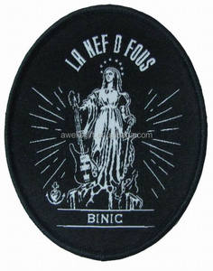 LONG LIVE the LOUO EXCITER SATIN WOVEN PATCH - Taille personnalisée, bord découpé au laser, support thermocollant - Product Image 3