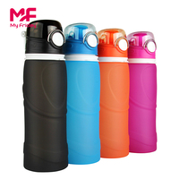 Bouteille d'eau pliable, pour boissons en extérieur, de sport, Portable, 750ml, 2 pièces