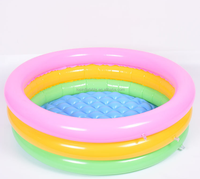 Regenbogenfarben Kinder-Schwimmbecken Aufblasbarer Kleinkinder-Planschpool Wasserspielbecken
