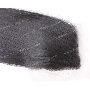 HP56 100% Chinese human hair in stock natural black color 18" length 4x4inch base size silky straight full lace hair piece