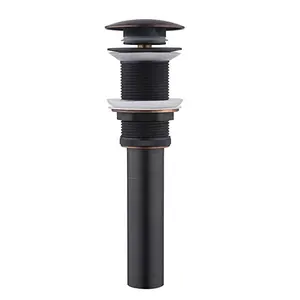 Bathroom Sink Drain without Overflow Vessel Sink Lavatory Vanity Pop Up Drain Stopper with Oil Rubbed Bronze Finish