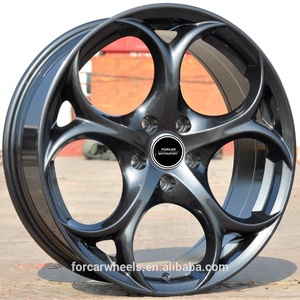 Cerchi in Lega di Alluminio per Auto da 17, 18, 19 Pollici, 5 Fori 5*112, <span class=keywords><strong>Nero</strong></span> con Finitura Diamantata per Alfa <span class=keywords><strong>Romeo</strong></span> - Product Image 3
