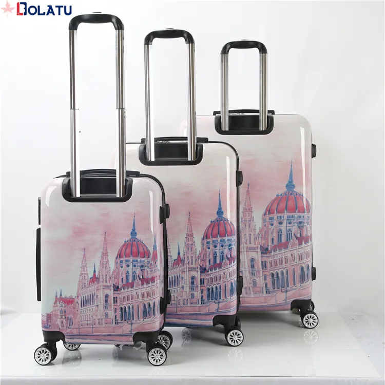 Hoge Kwaliteit Groothandel Goedkope Koffer Tas Lichtgewicht 20 24 28 Inch Trolley Reisbagage Koffer Bedrukte Bagage Set Voor Meisje