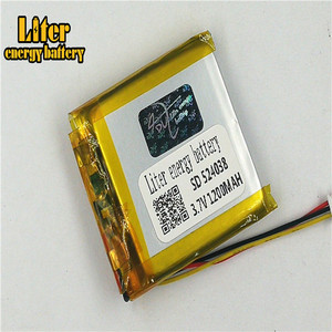 Socket 1.25-3 P 3.7 V 524038 1200 mah lipo battery Rechargeable solar li ion polymer lithium battery with PCM - Product Image 3