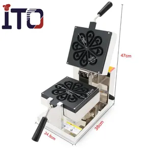Máquina de fabricação de waffle automática do flor do aço inoxidável